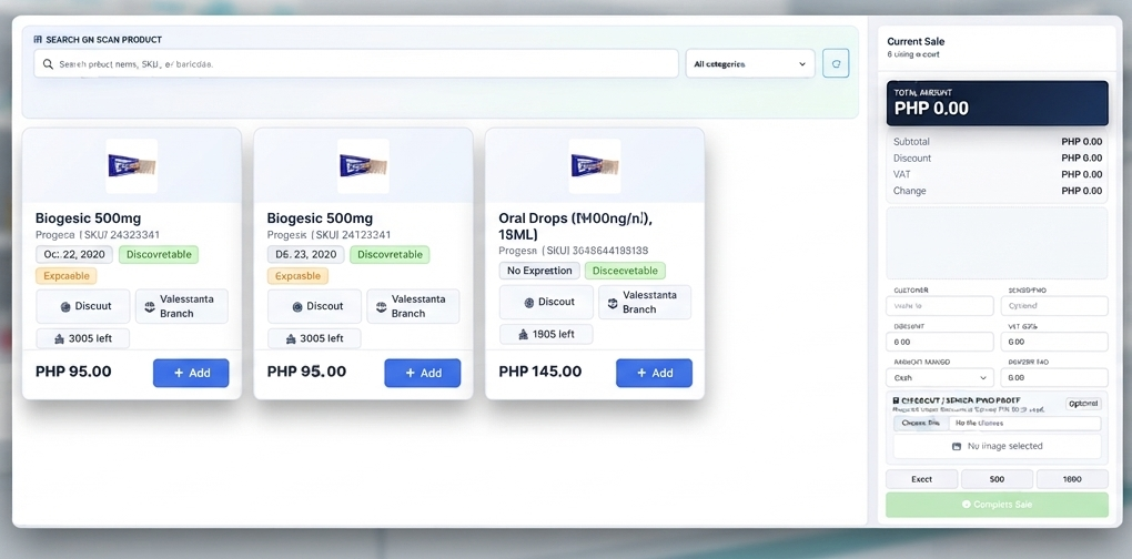 Screenshot of Point-of-Sale (POS)